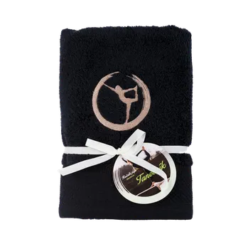 Ručník Sleep-well Ručník černý Jóga Tanečník - z mikrobavlny Sleep-well ® - 50x100cm