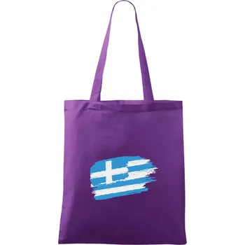 Řecko vlajka - Taška bavlněná - 42 x 38 cm ( Fialová )