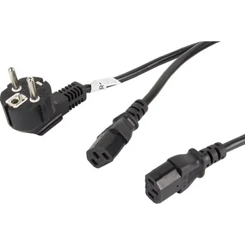 Napájecí kabel LANBERG napájecí Schuko - C13 1.8m [CA-C13C-13CC-0018-BK]