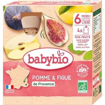 BABYBIO Jablko a fík (4x90g)