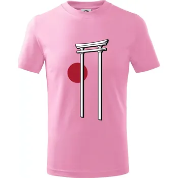 Japan culture - architektura - Tričko dětské bavlněné - 146 cm/10 let ( Růžová )