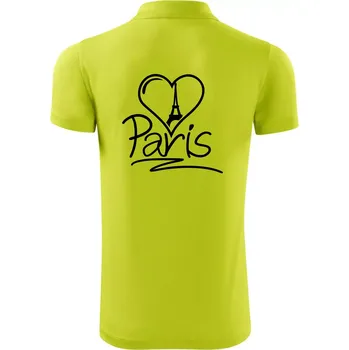 Pánská košile Srdce Paris - Polokošile Victory sportovní (dresovina) - S ( Limetková )