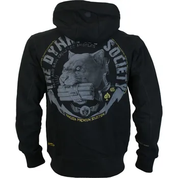 Pánské oblečení Pánská mikina Yakuza Premium se zipem a kapucí 3825 B black velikost: 4XL