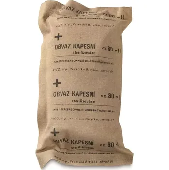 Obvaz Kapesní vz.80 Česká Armáda (Originální kapesní tlakový obvaz používaný českou armádou v 80. letech)