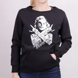 Dámská Mikina BLACK HEART SKULL BITCH KLOKAN velikost: S + Doprava zdarma na další nákup