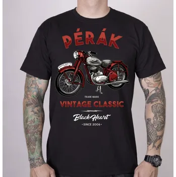 Motorkářské Triko BLACK HEART PÉRÁK velikost: M