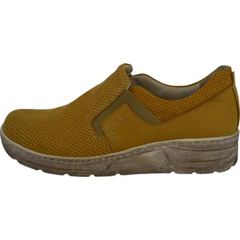 Dámská zdravotní obuv Obuv vycházková dámská 698 žlutá (Dámská kožená obuv na prozutí)