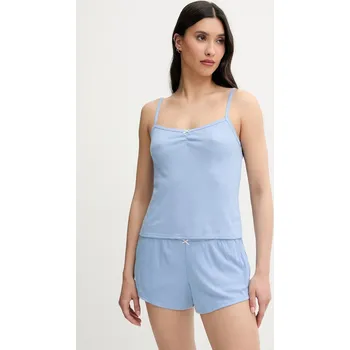 Pyžamový top Hollister Co. modrá barva, KI346-5022 KI346.5022.220 50X, vel. XS