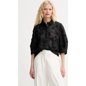 Pánská košile Košile MUNTHE PUST 252101725225 černá 99X, vel. 34