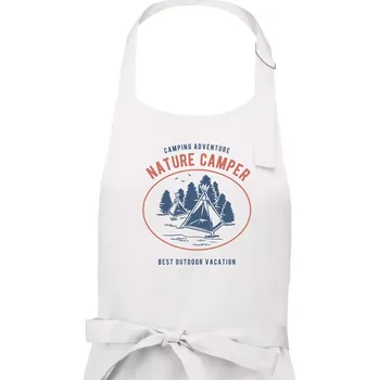 Kuchyňská zástěra Nature Camper - Dámská zástěra na vaření - Univerzální velikost ( Bílá )