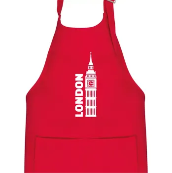 Kuchyňská zástěra London věž - Dětská zástěra na vaření - Univerzální velikost ( Červená )