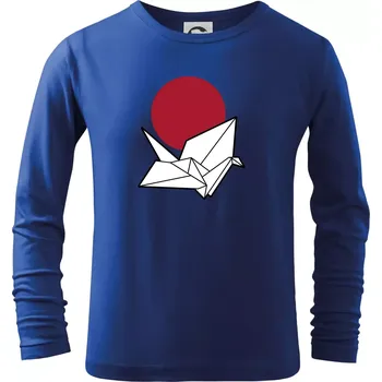 Chlapecké tričko Japan culture - origami - Triko dětské Long Sleeve - 122 cm/6 let ( Královská modrá )