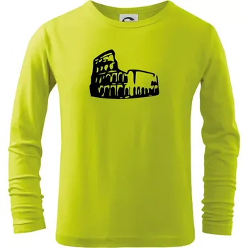 Dětská móda Itálie Koloseum - Triko dětské Long Sleeve - 122 cm/6 let ( Limetková )