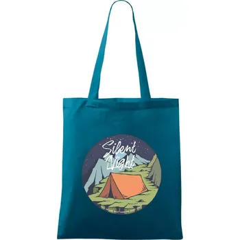 Nákupní taška Night Camp - Silent night - Taška bavlněná - 42 x 38 cm ( Petrolejová )