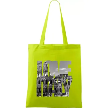 Love italy - colosseum - Taška bavlněná - 42 x 38 cm ( Limetková )