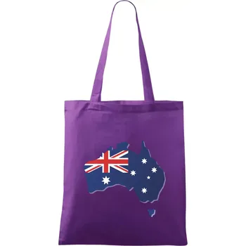 Nákupní taška Austrálie - vlajka mapa - Taška bavlněná - 42 x 38 cm ( Fialová )