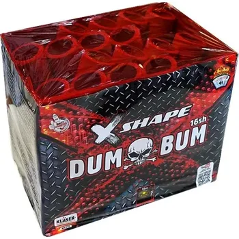 Zábavní pyrotechnika Kompaktní ohňostroj DUMBUM X-SHAPE 16 ran 20mm