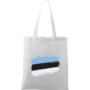 Estonsko vlajka - Taška bavlněná - 42 x 38 cm ( Bílá )