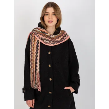 Šála Světle růžová vzorovaná šála s lesklou nití AT-