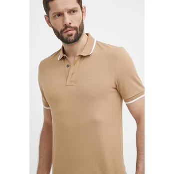 Pánská móda Bavlněné polo tričko BOSS Parlay 190 50494697 béžová 80A, vel. L