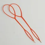Vlasové tvořítko na protahování vlasů - 2ks - oranžová