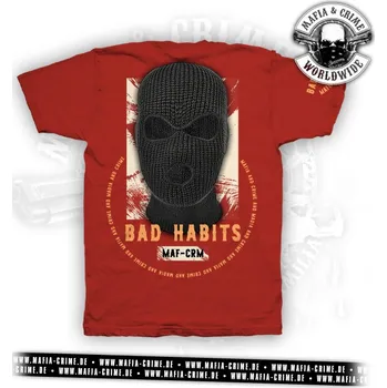 Pánské tričko Pánské triko Mafia & Crime Bad Habits Boys red velikost: M