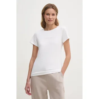 Pánské tričko Bavlněné tričko Calvin Klein Jeans béžová barva, J20J224990 01X, vel. XS