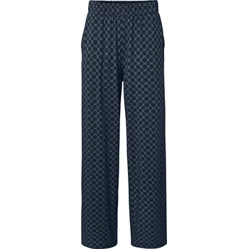 Dámské kalhoty 681629 - Tchibo - Kalhoty se širokými nohavicemi s potiskem - pro ženy - vel. XL 48/50 - barva: modrá/s potiskem