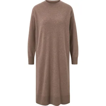 Dámské šaty Tchibo Kašmírové pletené šaty Béžová S 36/38