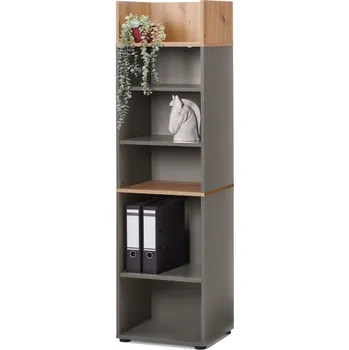 Policová skříň 655511 - Tchibo - Otevřená kancelářská skříň - barva: šedá