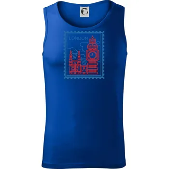 Londýn známka jednoduchá - Tílko pánské Core - XL ( Královská modrá )