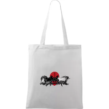 Nákupní taška Japan devil - Taška bavlněná - 42 x 38 cm ( Bílá )