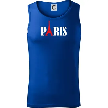 Paris nápis Eiffelova věž - Tílko pánské Core - 2XL ( Královská modrá )