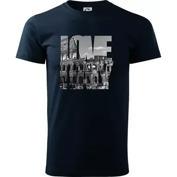 Love italy - colosseum - Triko extra velké (5-8XL) - 7XL ( Námořní modrá (velmi tmavá - téměř černá) )