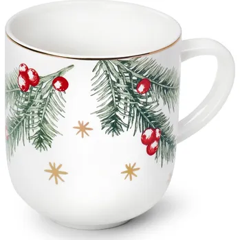 692056 - Tchibo - Velký hrnek s lesklým zlatým dekorem - barva: bílá