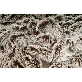 Coral soft fleece hnědý melír, látka, metráž