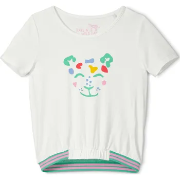 606154 - Tchibo - Tričko v navlékací formě - pro dívky - vel. 110/116 - barva: vícebarevná/s potiskem