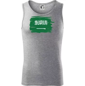 Saudská Arábie - vlajka - Tílko pánské Core - XL ( Tmavě šedý melír )