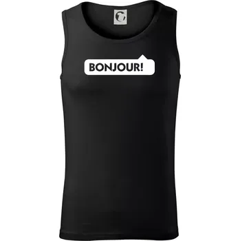 Nápis Bonjour - Tílko pánské Core - XL ( Černá )
