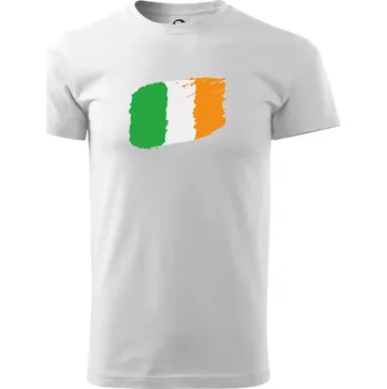 Pánské tričko Irská vlajka - Triko extra velké (5-8XL) - 7XL ( Bílá )