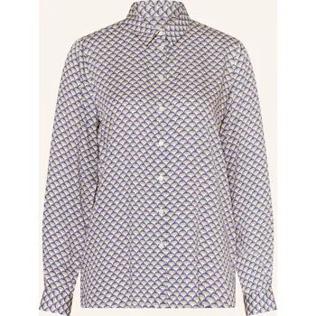 Milano Italy Dámská Košilová Halenka Ze Saténu, bílá / modrá...