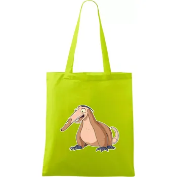 Mravenečník kreslený hnědý - Taška bavlněná - 42 x 38 cm ( Limetková )