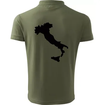Pánská košile Itálie obrys - Polokošile pánská Pique Polo 203 - 4XL ( Khaki )