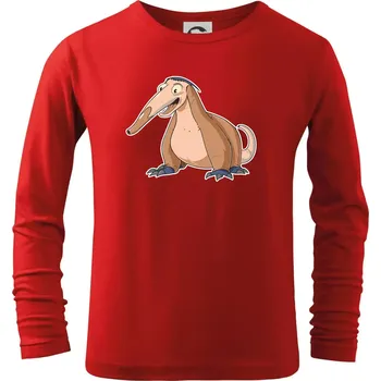 Chlapecké tričko Mravenečník kreslený hnědý - Triko dětské Long Sleeve - 122 cm/6 let ( Červená )