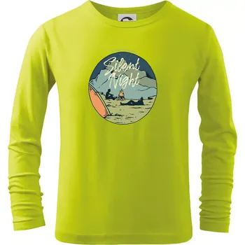 Dětská móda Camp oval Silent Night - Triko dětské Long Sleeve - 122 cm/6 let ( Limetková )