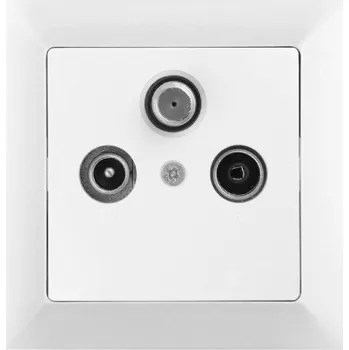 Stavebniny Timex Zásuvka Opus premium TV+R+SAT koncová, bílá