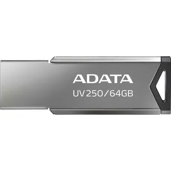 USB flash disk ADATA Flash Disk 64GB UV250, USB 2.0 Dash Drive, stříbrná