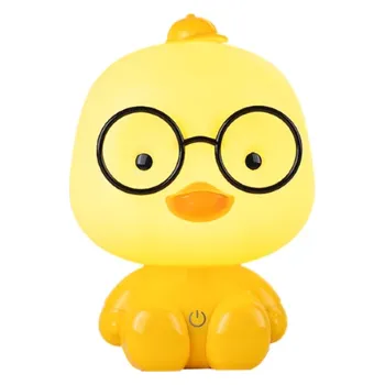 Lampička LED lampička - Kachna - žlutá, 22x16cm