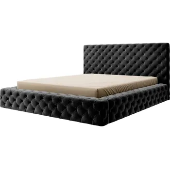 Postel Dvoulůžková postel PRINCCE 180x200 Lukso 10 černá