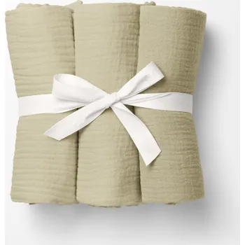 látková plena Mušelínová plena/dečka Nature MSN-070 Světlá pískově béžová - ZVÝHODNĚNÁ SADA 3 KS 120x120 cm - Sada 3 ks